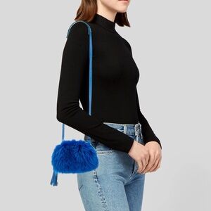 Loeffler Randall Blue fur Crossbody Bag